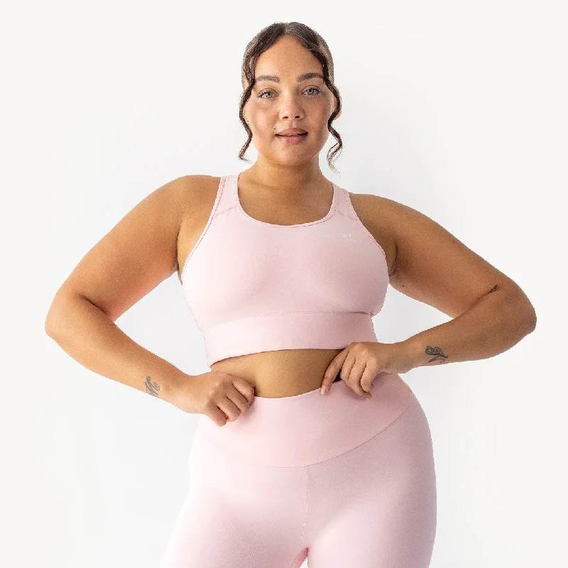Easygoing Outfits Pastel Pink Active Sports Bra