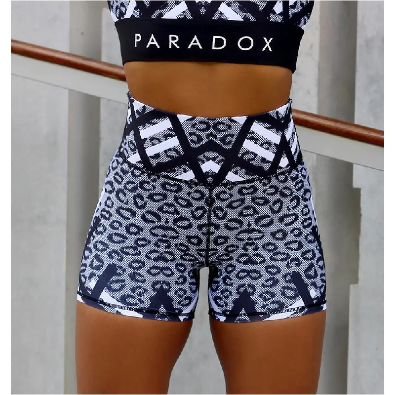 Casual Fit Mesh Leopard Print Shorts