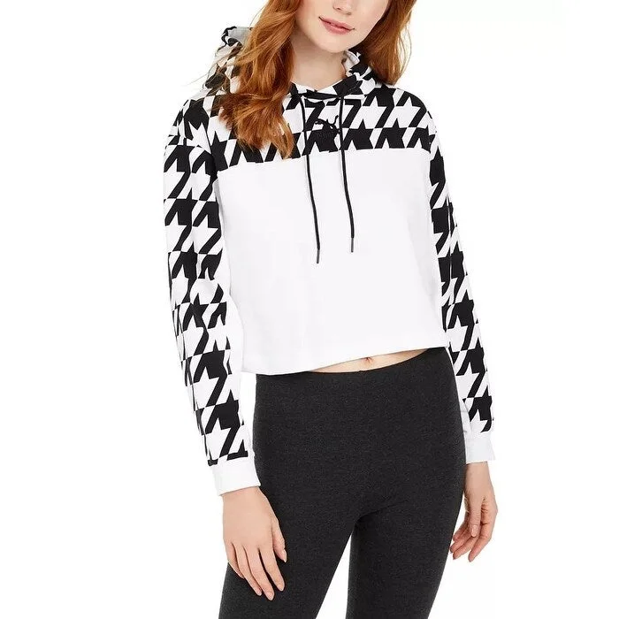 Classic Design Puma Women's Cotton Logo Hoodie White Size Large