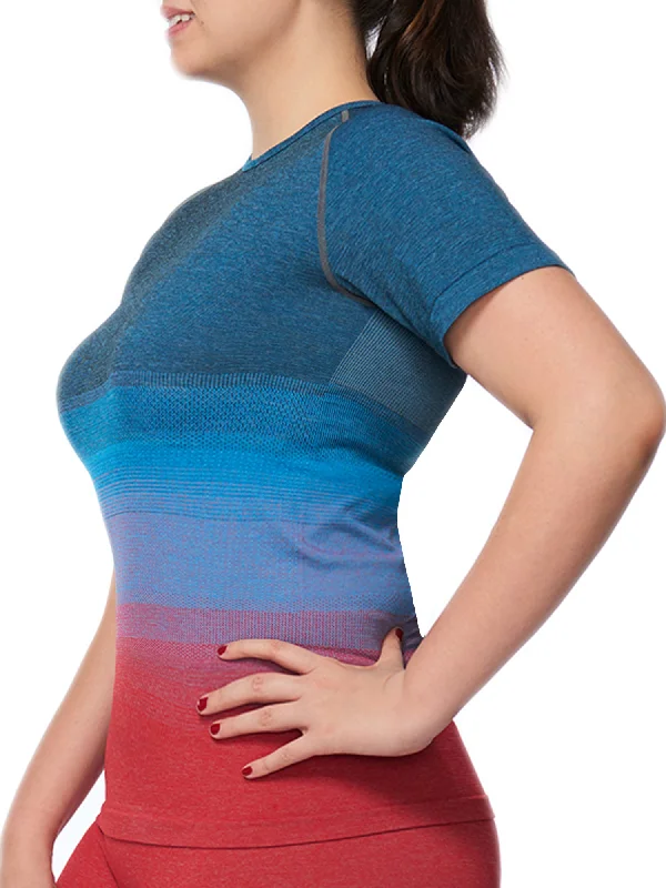Relaxed Chic Women's Plus Active Short Sleeve Raglan T-shirt