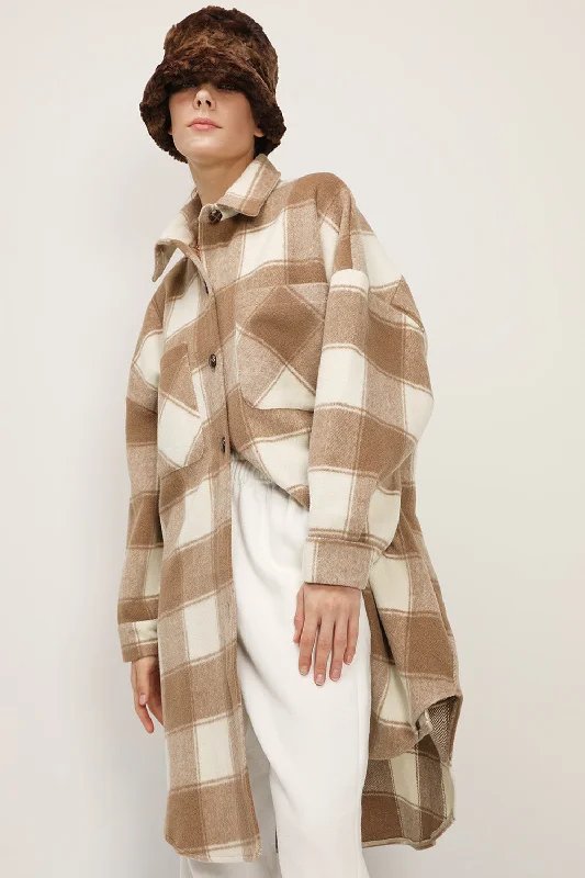 Versatile Outfits Ada Oversized Plaid Shirt Jacket