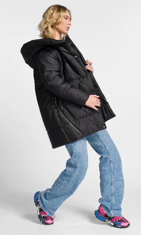 Weekend Comfort Wear Adjustable Silhouette Quilted Jacket