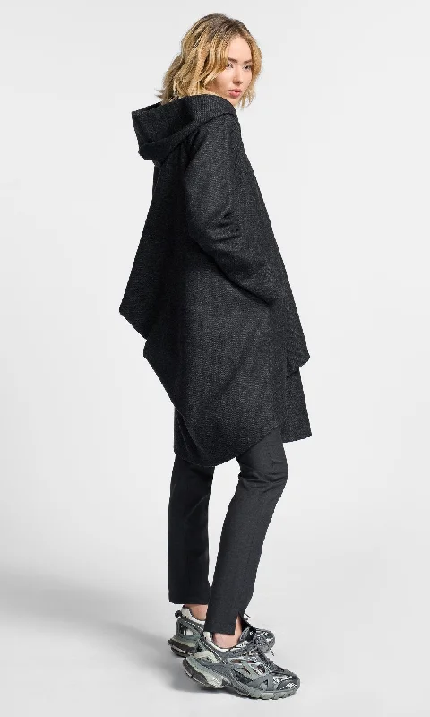 Cool Style Asymmetric Drape Back Coat