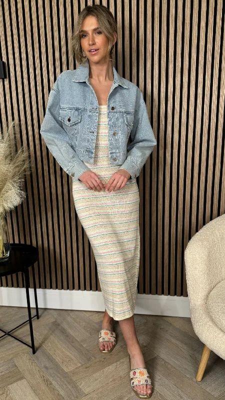 Military Jackets Blanche Light Blue Denim Jacket