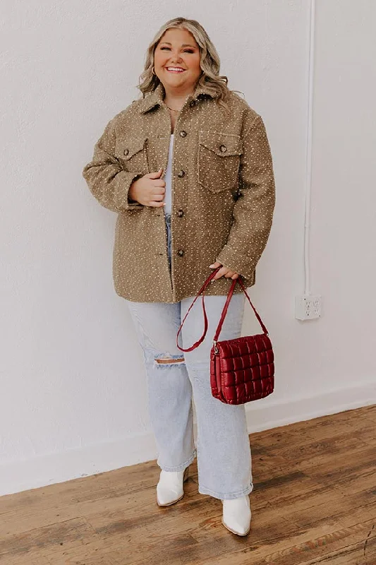 Minimal Comfort Cappuccino Cozy Wool-Blend Jacket Curves