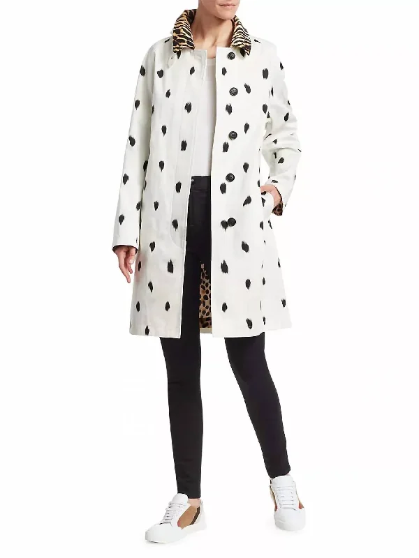 Free Design Carrington Animal Print Coat In White/black/brown
