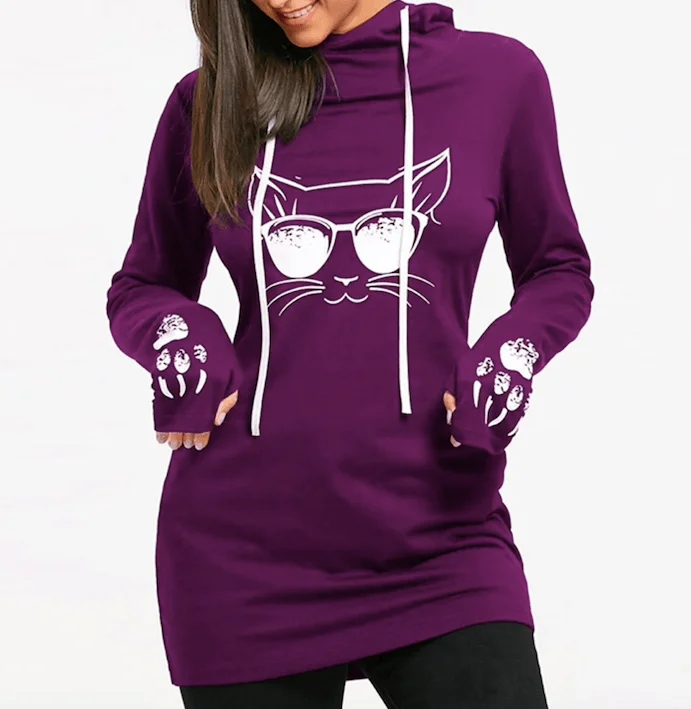 High Street Design CAT SHADES HOODIE
