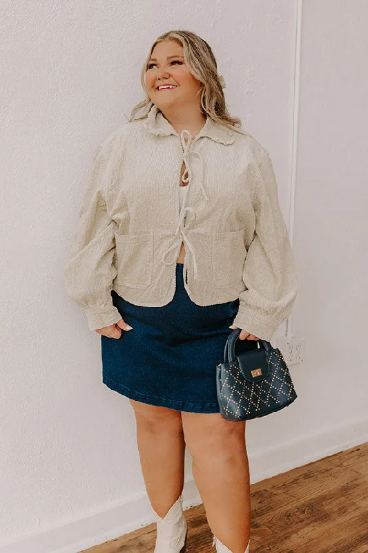 Timeless Style Countryside Cutie Corduroy Jacket Curves