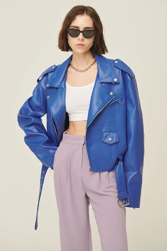 Exquisite Fabrics Emma Pleather Rider Jacket