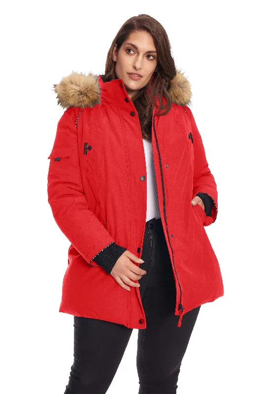 Hipster Style GLACIER PLUS | WOMEN'S VEGAN DOWN (RECYCLED) PARKA (PLUS SIZE)