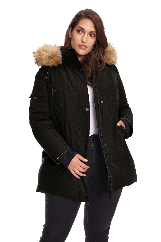 Comfy Outerwear GLACIER PLUS | WOMEN'S VEGAN DOWN (RECYCLED) PARKA (PLUS SIZE)