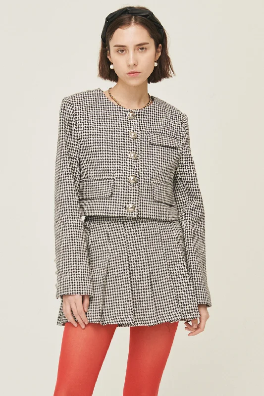Body Design Haley Houndstooth Jacket