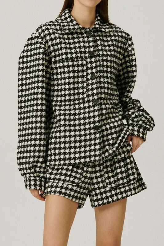 High-end Fashion Harper Houndstooth Shacket