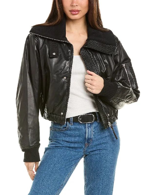 Exclusive Customization Helmut Lang Leather Bomber Jacket