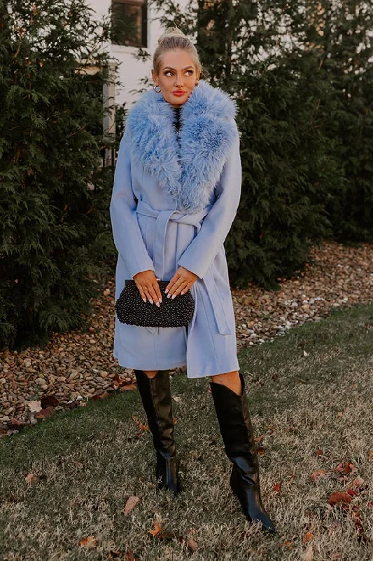 Soft Textures London Bound Coat in Sky Blue