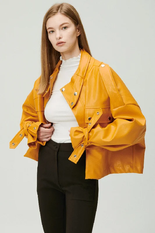 High-end Customization Naomi Oversized Pleather Jacket