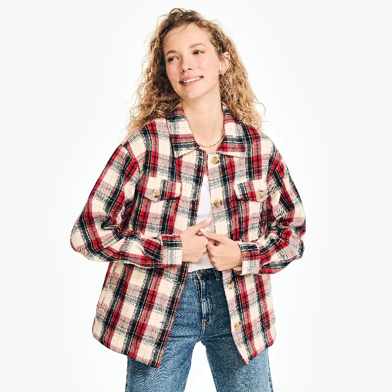 Trendy Items Nautica Womens Plaid Shirt Jacket