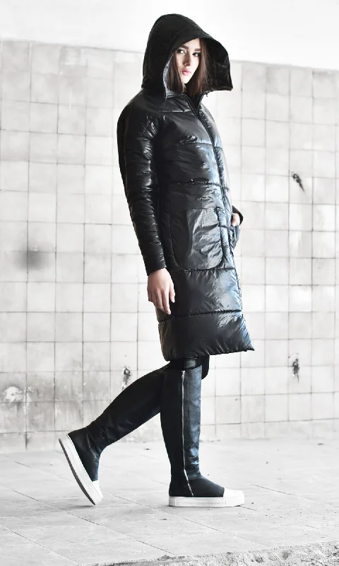 Elegant Fit Quilted Jacket With Elastic Sleeves