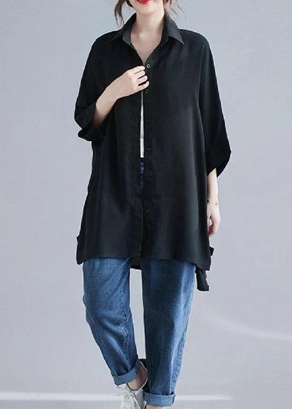 Energy Plan Vintage Black Stand Collar Coat