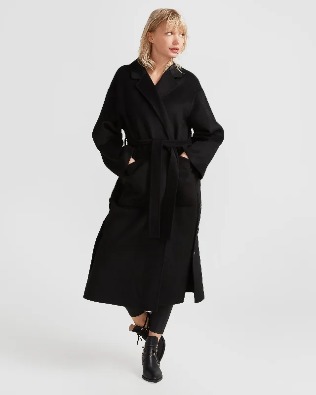 Weekend Comfort Wide Awake Split Hem Overcoat