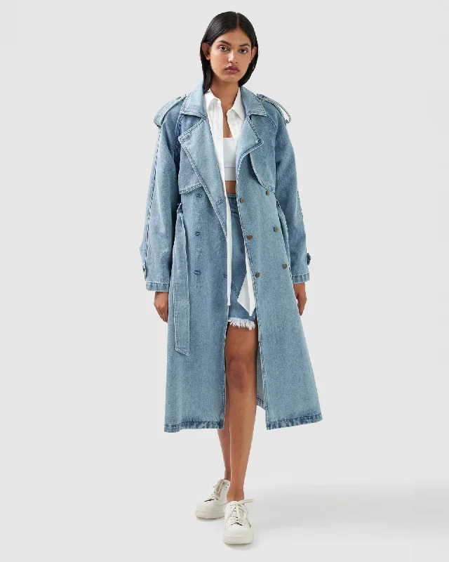 Casual Fit Wild Skies Denim Trench