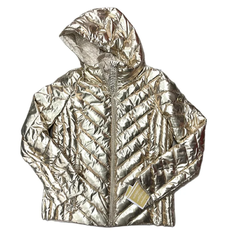 British Style Women's Puffer & Quilted Coat In Gold