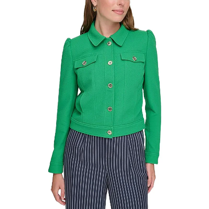 Celebrity Style Womens Shoulder Pads Solid Soft Shell Jacket
