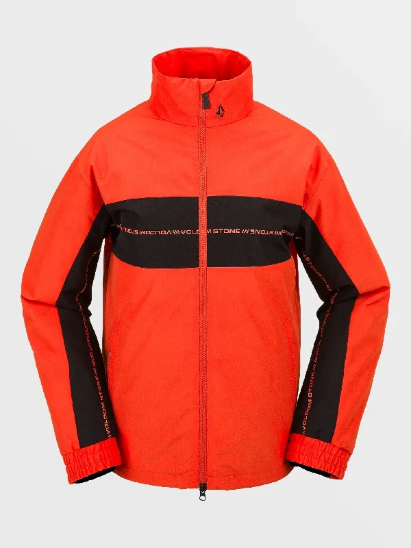 Soft Fabric Looks Womens V-Sauce Insulated Jacket - Orange Shock