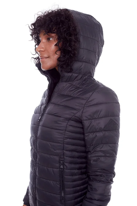 Summer Tees YOHO LADIES' | WOMEN'S VEGAN DOWN (RECYCLED) LIGHTWEIGHT PACKABLE PUFFER