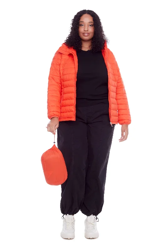 Stylish Hats YOHO PLUS | WOMEN'S VEGAN DOWN (RECYCLED) LIGHTWEIGHT PACKABLE PUFFER (PLUS SIZE)
