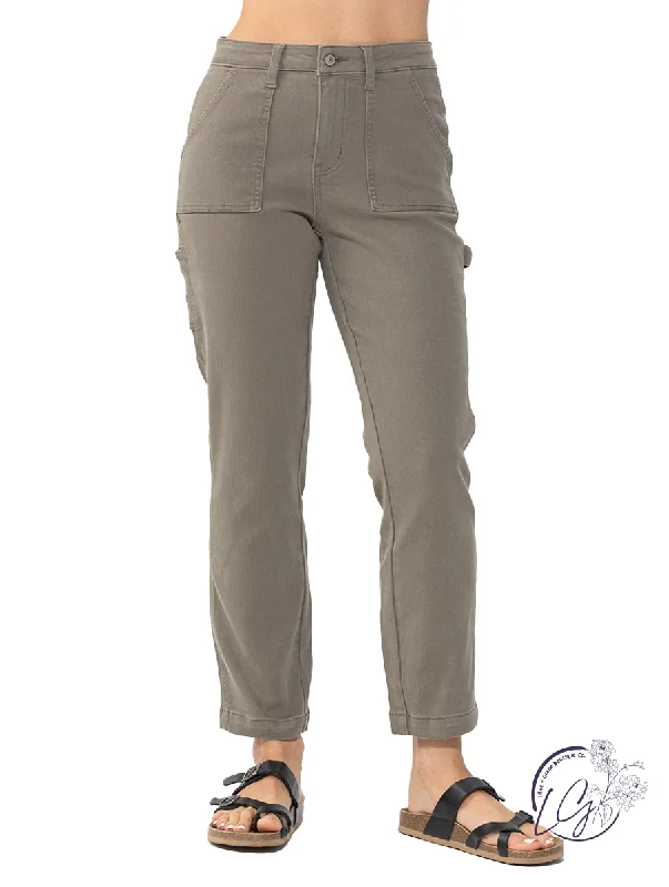 Weekend Outfits Clara High-Rise Utility Slim Fit by Judy Blue