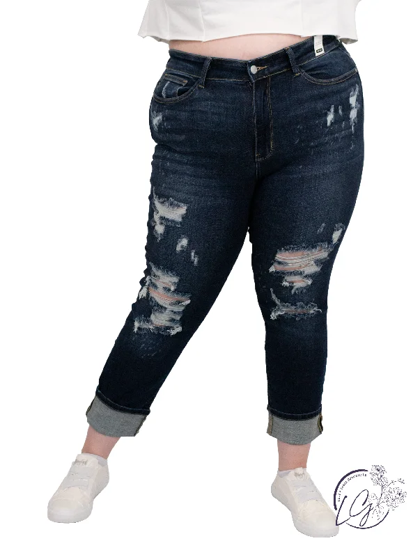 Outdoor Clothing Curvy Clara Mid-Rise Boyfriend by Judy Blue