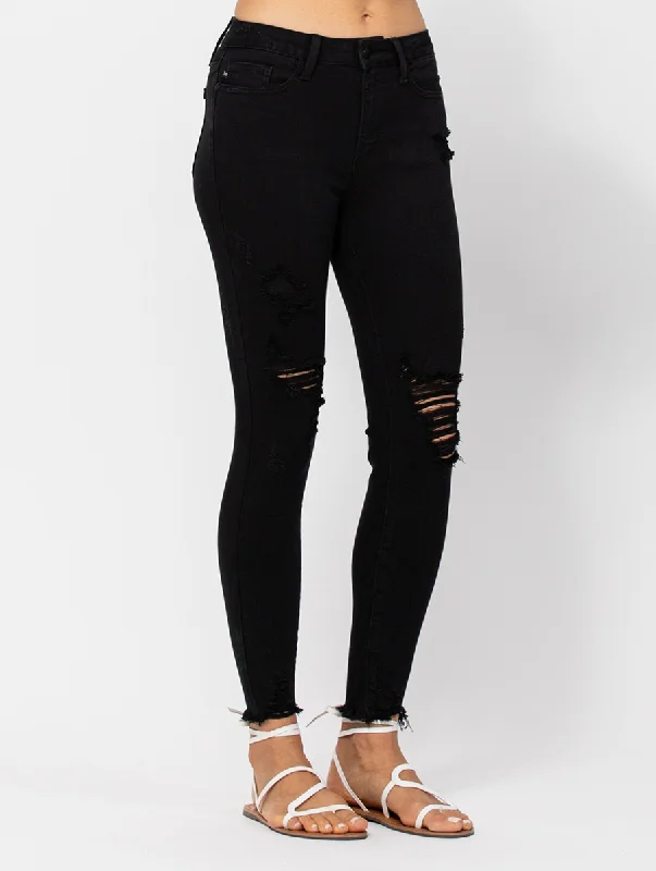 Laid-Back Style Curvy Kenna High-Rise Distresses Skinny by Judy Blue
