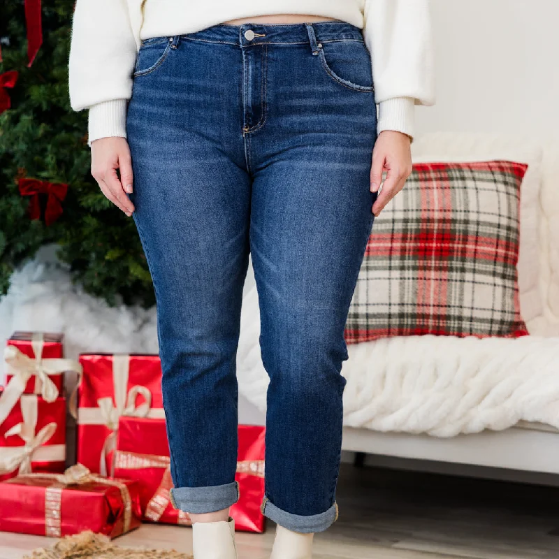 Fashion Basics Ease My Mind Jeans, Dark Wash