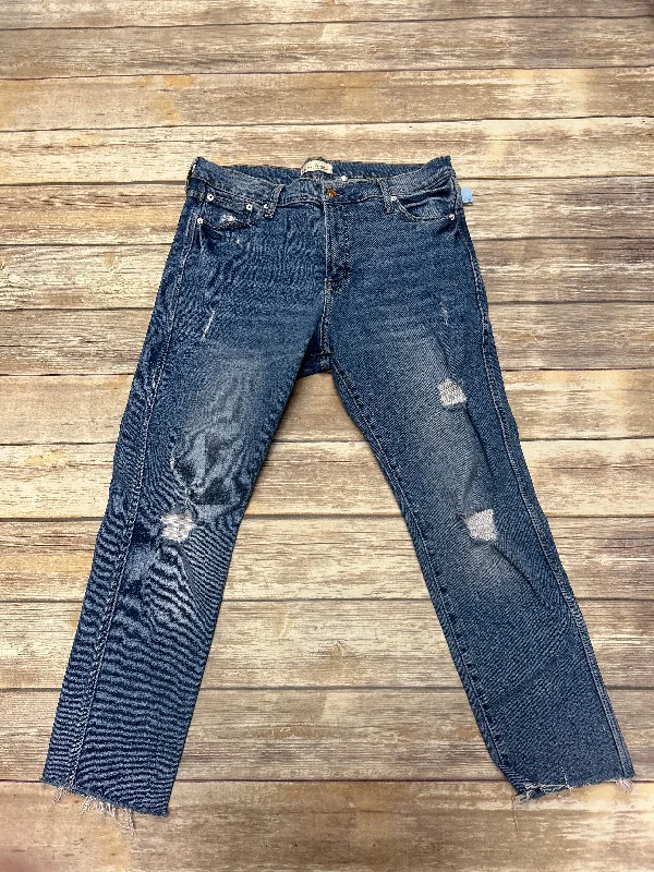 Soft Layers Jeans Straight By Gap In Blue Denim, Size: 16