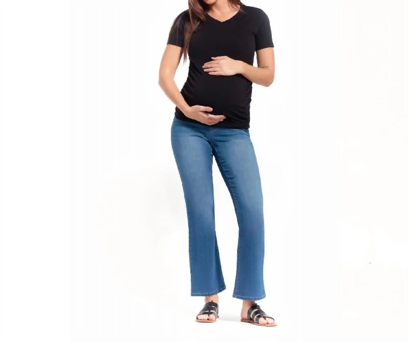 Cozy Apparel 30" Maternity Slim Boot Jean With Bellyband In Tobias
