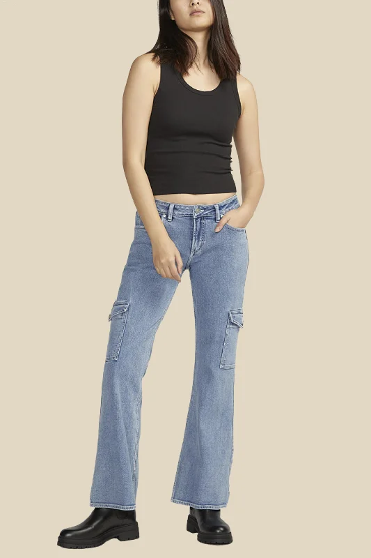 French Retro Be Low Cargo Jeans