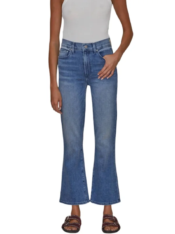 Casual And Comfortable Bella Crop Flare Jeans In Surf Rider