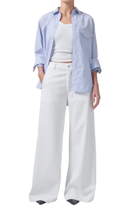 Elegant Style Beverly Trouser Jeans In Seashell