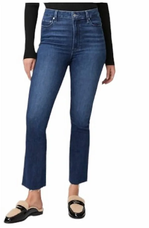 Timeless Style Claudine Maternity With Raw Hem Jeans In Sail Away