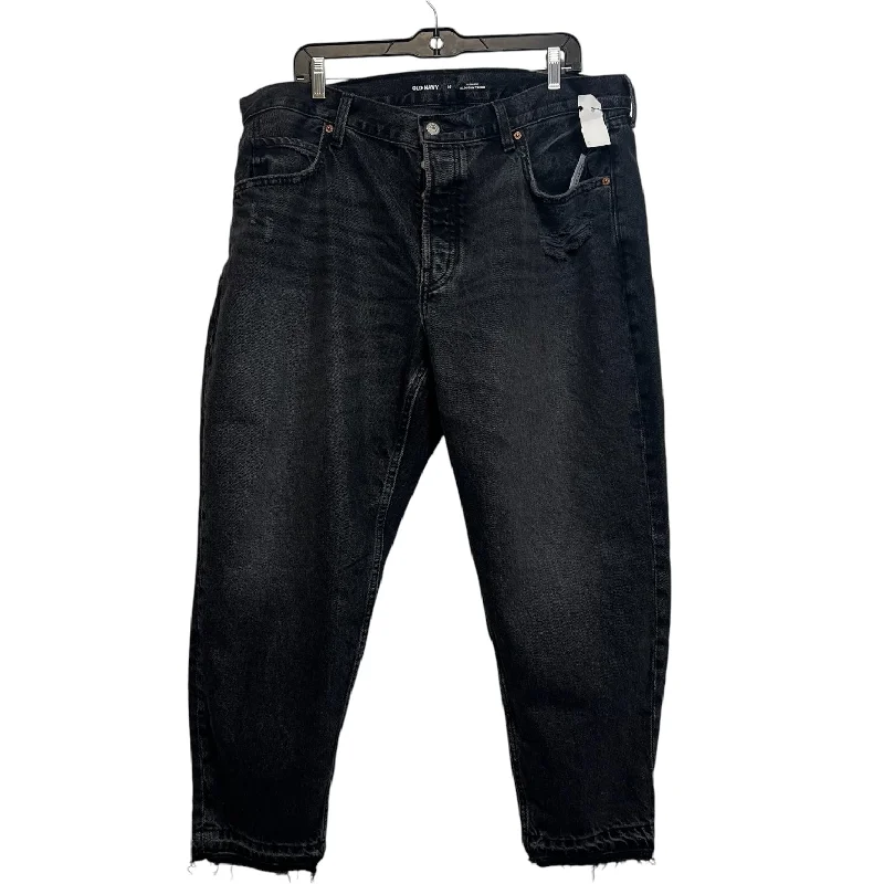 Diamond Series High rise slouchy taper Jeans By Old Navy In Black, Size: 16
