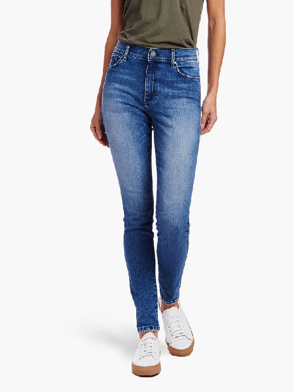 Breathable Style High Rise Skinny Moore Jeans