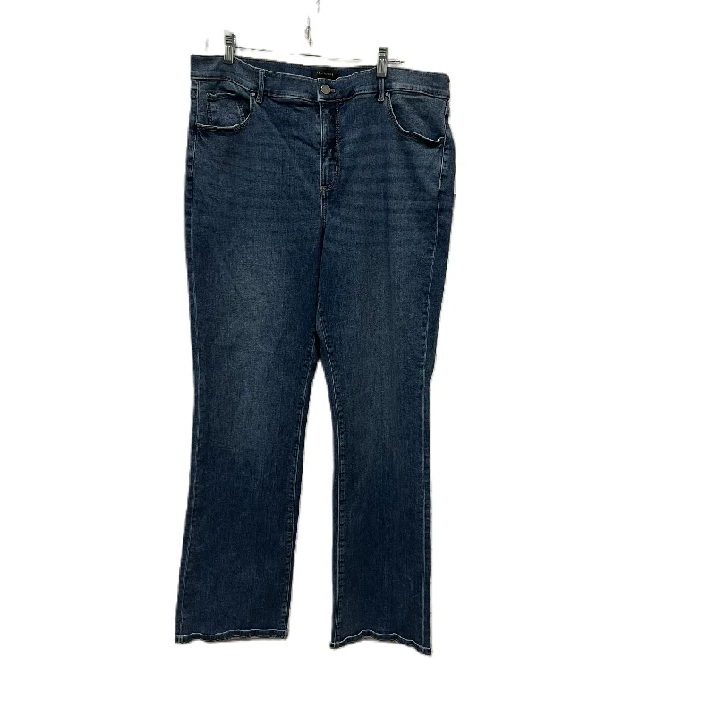 Classic Retro Jeans Boot Cut By Ann Taylor In Blue Denim, Size: 18