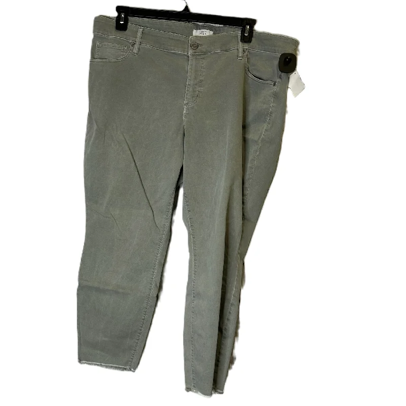 Artistic Temperament Jeans Cropped By Loft In Green, Size: 20