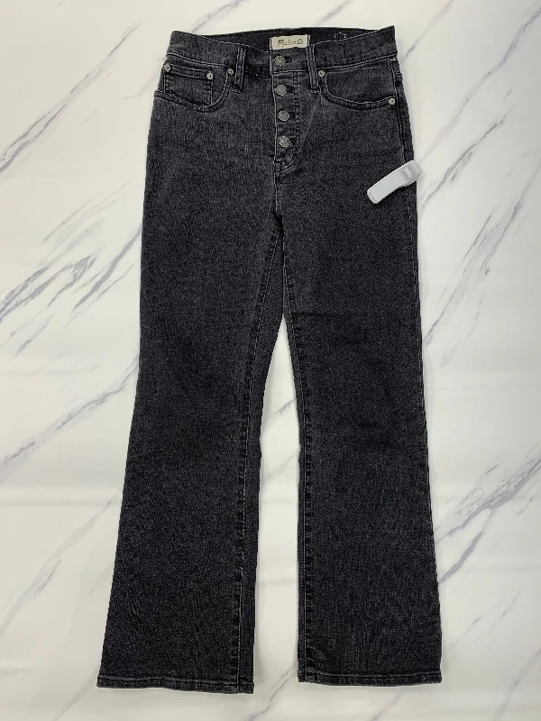 Mid-length Style Jeans Cropped By Madewell In Black, Size: 2