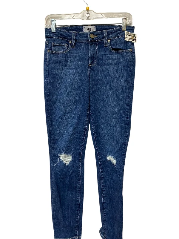 Casual Style Jeans Cropped By Paige In Blue, Size: 4