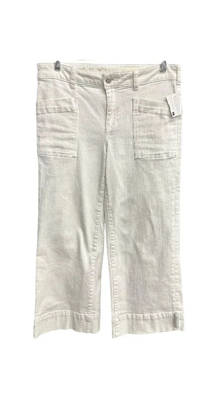 Practical Style Jeans Cropped By Pilcro In White, Size: 6