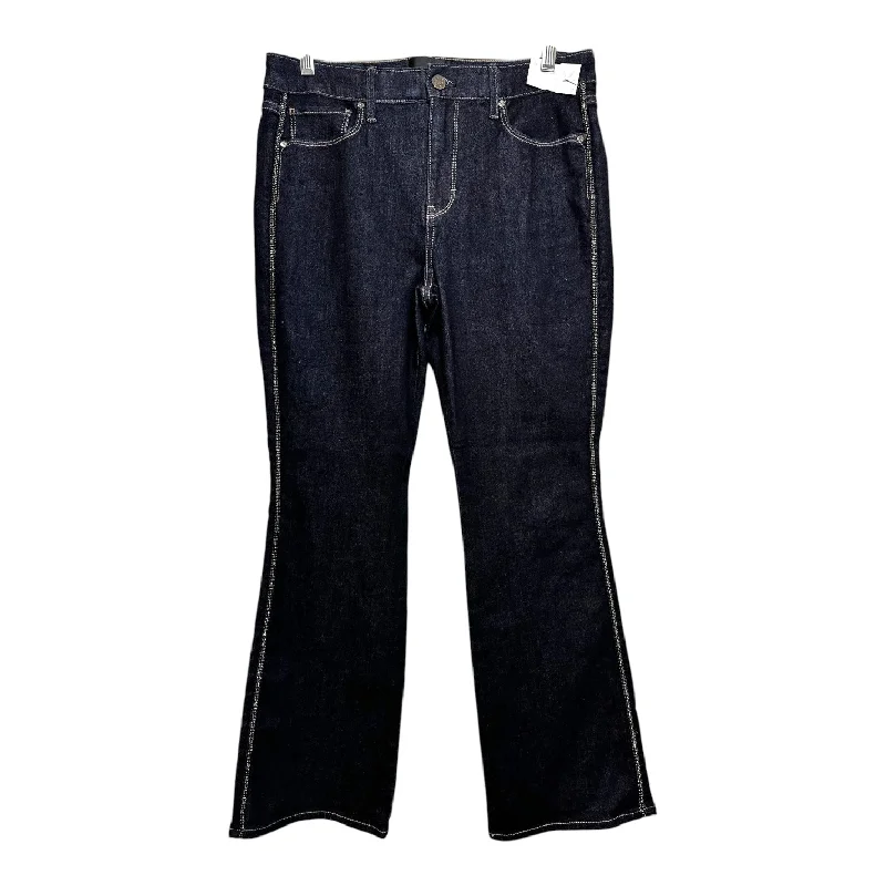 Floral Prints Jeans Flared By White House Black Market, Size: 6