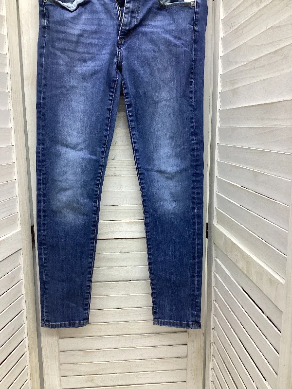 Party Wear Jeans Skinny By Banana Republic In Blue Denim, Size: 6