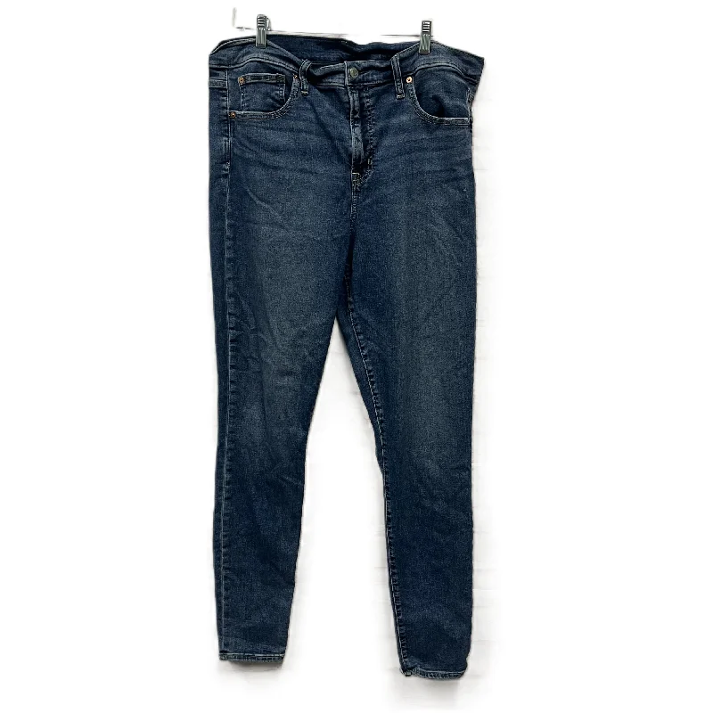 Street Fashion Jeans Skinny By Gap In Blue Denim, Size: 18